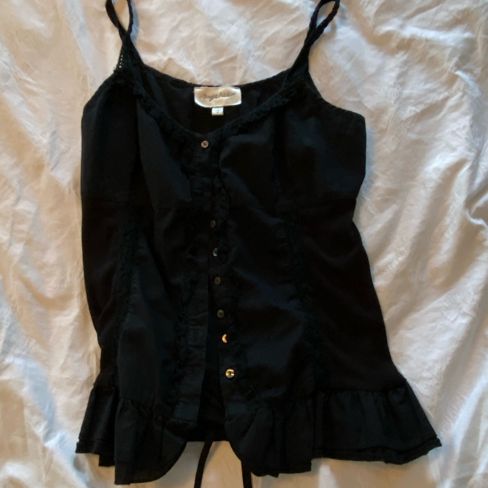 Black flowy tank top